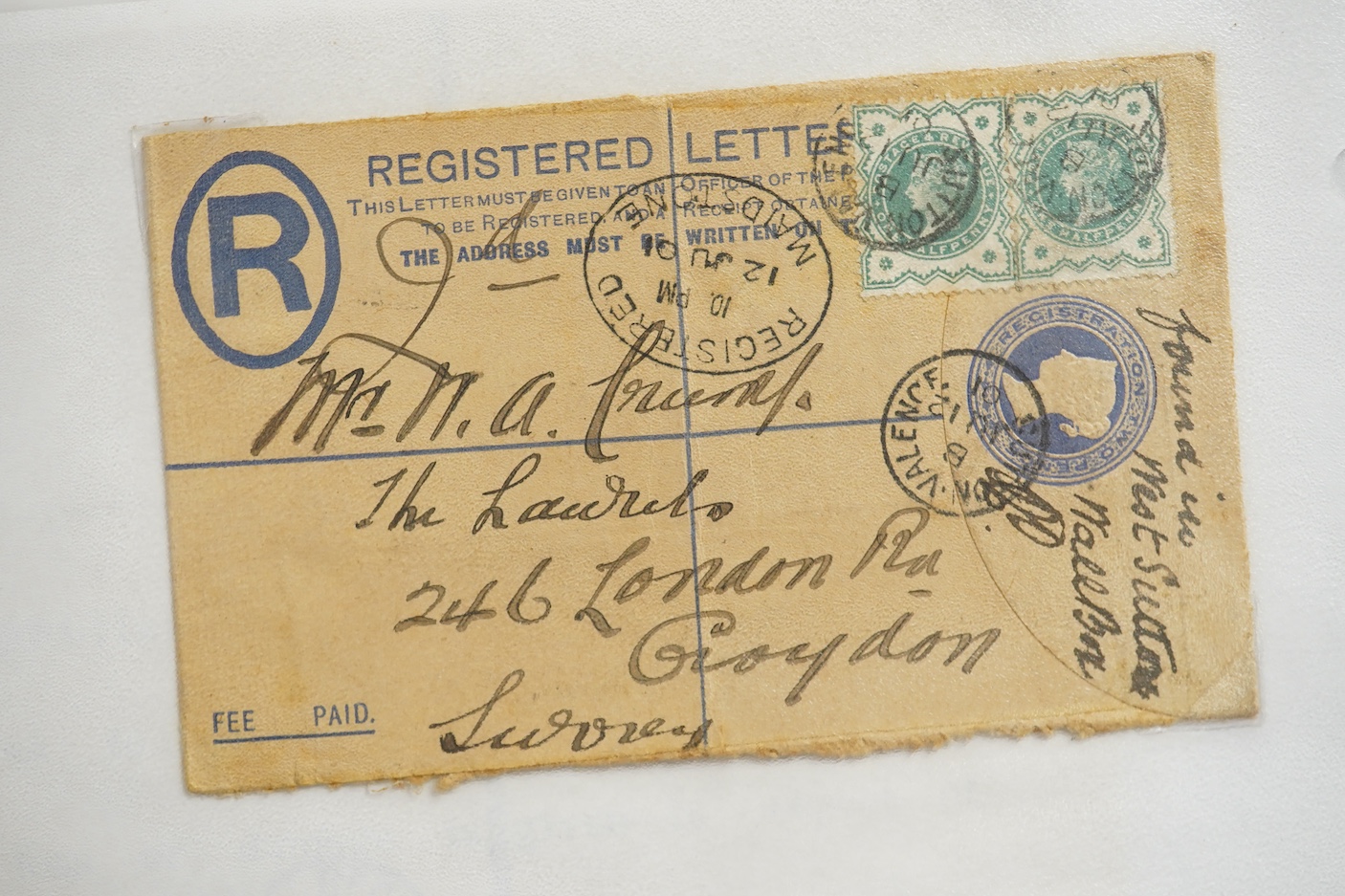A collection of fifty early nineteenth century Georgian and Victorian franked postal covers, Victoria pre-paid ‘letter cards’ and post cards, railway Dividend Statement, Registered Letters, Fire Office statements, letter